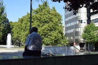 Imagen de la plaza de la Marina una tarde de verano
