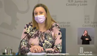 Isabel Blanco en rueda de prensa
