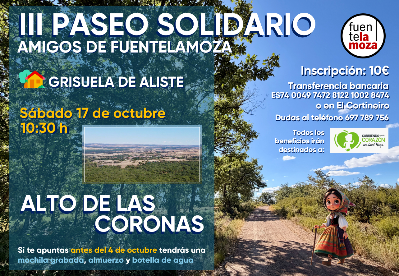 Cartel del III Paseo Solidario en Grisuela de Aliste