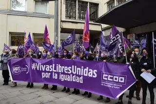 CCOO y UGT se manifiestan en Zamora este 25N