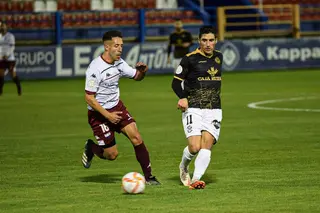 Jorge Fernández en el partido de Copa