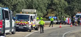 Accidente de un motorista en la N 631