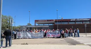Imagen de la concentración en la estación de Otero de Sanabria