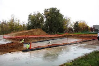 Obras de la nueva piscina
