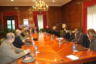 Encuentro con el líder social indígena de la etnia kichua Carlos Ajón y con Monseñor Adalberto Jiménez, Obispo del Vicariato de Aguarico