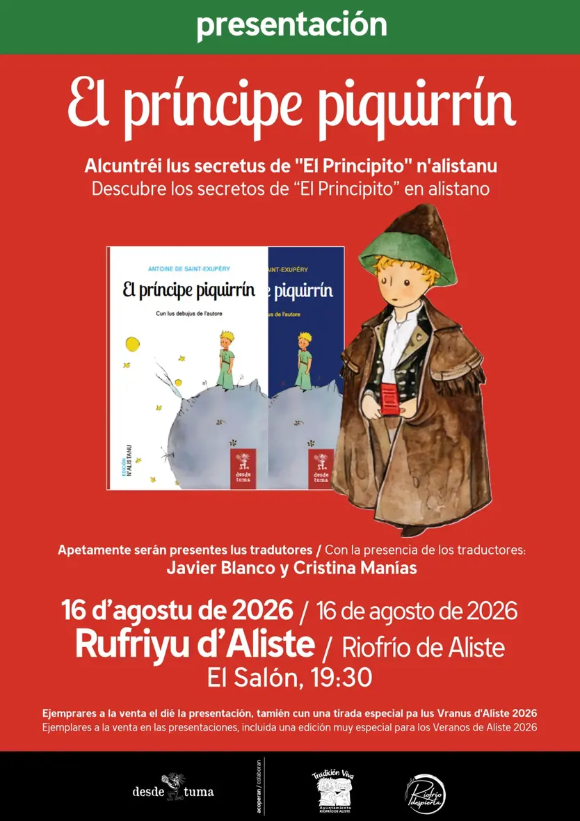 Cartel de la presentación de 'El príncipe piquirrín' en Riofrío de Aliste