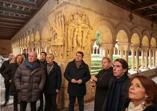 Mañueco acompaña a José María Aznar y Ana Botella en su visita a Castilla y León.