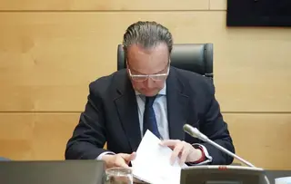 Rubén Cacho Ical. El Presidente Del Consejo De Cuentas De Castilla Y León, Mario Amilivia.