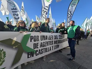 Concentracion de CSIF reclamando la Ley de Agentes Medioambientales