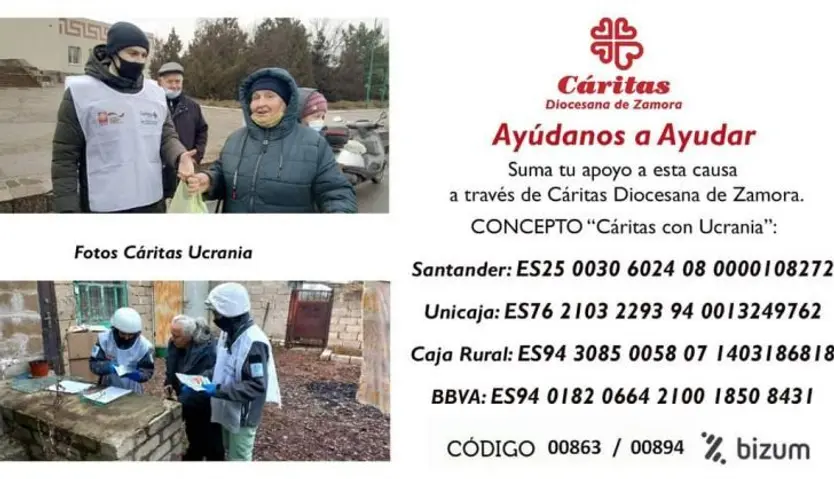 Cáritas Zamora con Ucrania