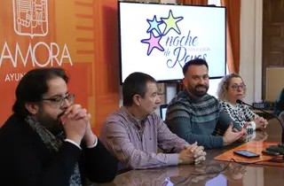 Un instante de la rueda de prensa