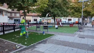 Parques precintados por el temporal