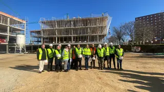 Visita de Isabel Blanco a las obras de la nueva residencia en Zamora