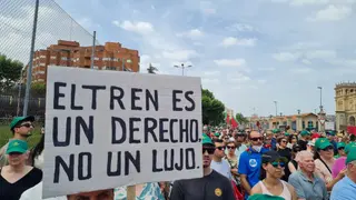 Manifestación en Zamora para recuperar las paradas de tren