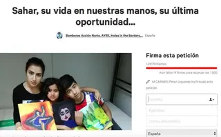 Bomberos en Acción Norte recoge firmas para el traslado de una niña afgana con paresias