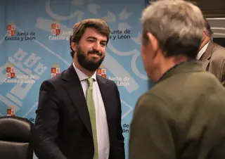 El vicepresidente de la Junta de Castilla y León Juan García Gallardo comparece ante los medios Foto: María Lorenzo