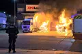 Día del incendio de los camiones en Benavente