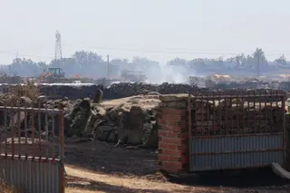 Imagen del horror tras el incendio de Fermoselle Foto: Alejandro Sardón 