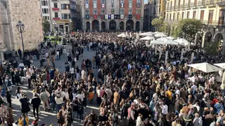 La Plaza Mayor de Zamora durante el pasado Domingo de Ramos