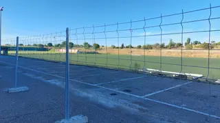 Obras en uno de los campos anexos al Ruta | CARLOS G. RODRÍGUEZ
