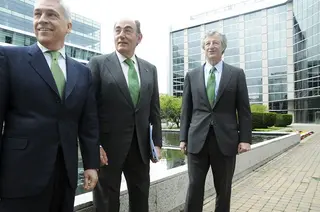 2019 10. Córcoles, Galán y Sainz, en la sede madrileña de Iberdrola