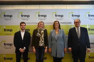 La vicepresidenta de la Junta de Castilla y León y consejera de Familia e Igualdad de Oportunidades, Isabel Blanco,en la Comisión de esta área de la Federación Regional de Municipios y Provincias.