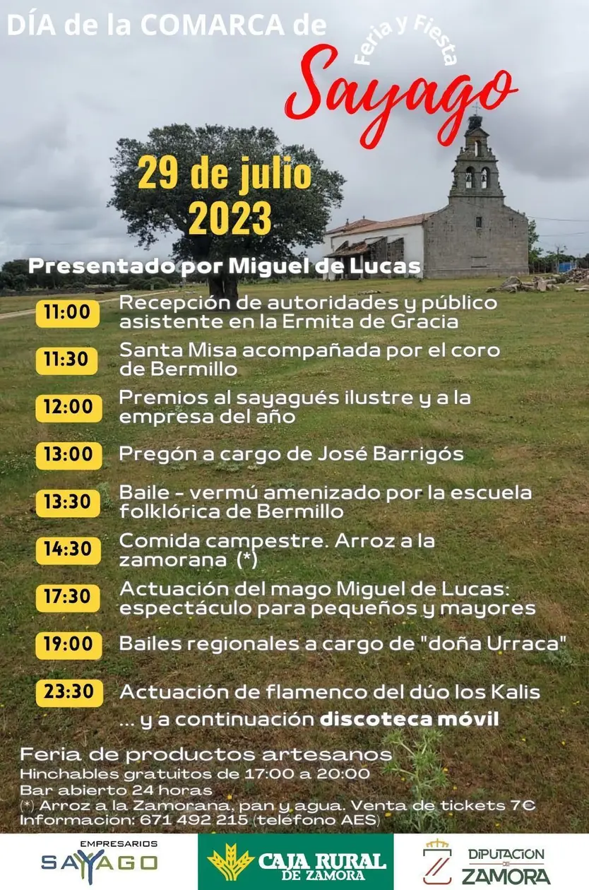 Programa del Día de la Comarca de Sayago 2023