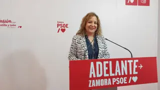 Iratxe García, en su visita a Zamora