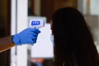 Dispositivo para la realización de pruebas PCR de coronavirus a vecinos de Alcobendas de entre 15 y 49 años, a 21 de agosto de 2020.