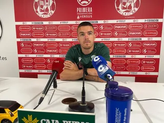 Diego Moreno, jugador del Zamora CF en rueda de prensa