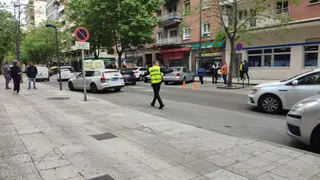 Imagen de la Policía Local en la avenida Príncipe de Asturias