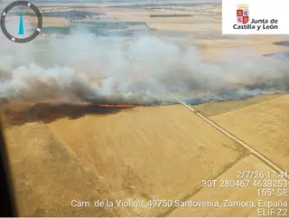 Incendio forestal de Villafáfila