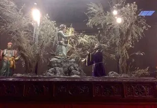 La Santa Vera Cruz restaura el paso de ‘Los Olivos’ para evitar xilófagos