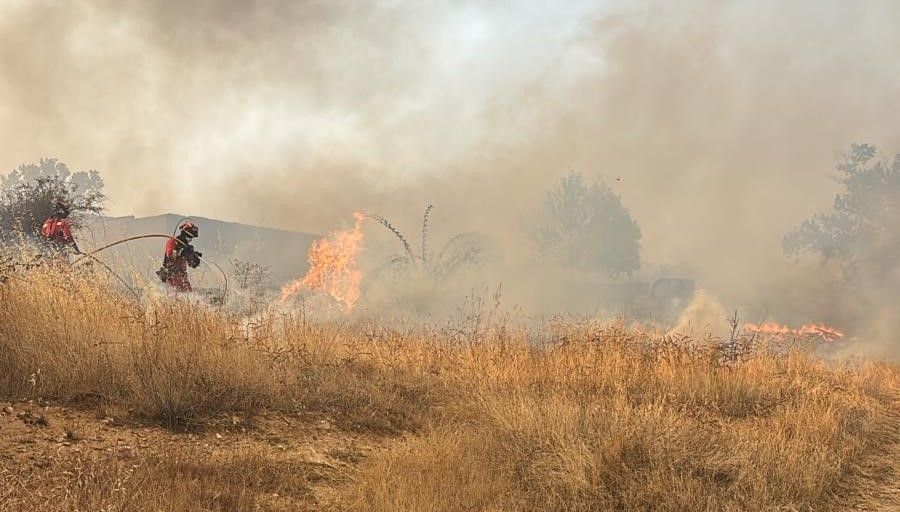Incendio de Molezuelas de la Carballeda el pasado verano. Archivo