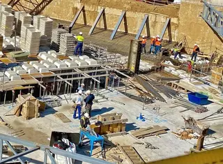 Trabajadores en una obra