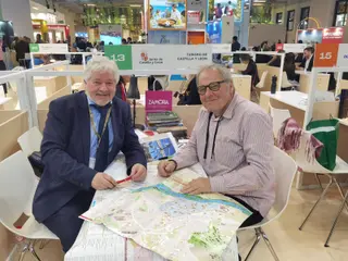 El concejal de Turismo Strieder en la Feria de Berlín.