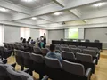 Un momento de la jornada celebrada hoy en el salón de actos del Colegio