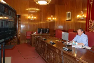 Francisco Requejo durante un Pleno