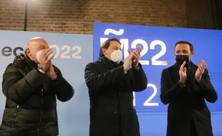 Mañueco durante el acto de apertura de la campaña