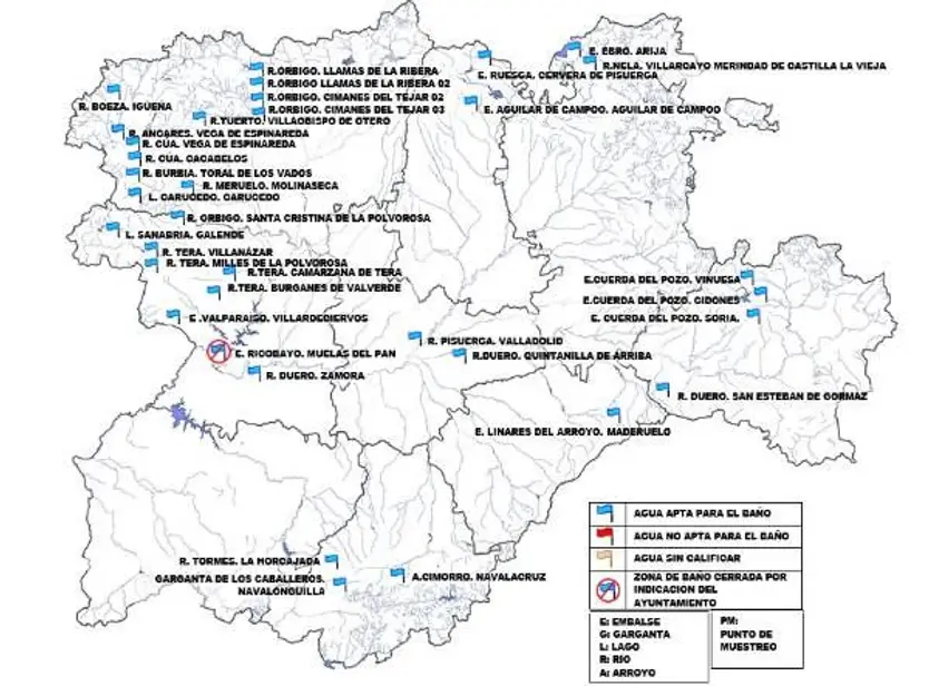 MAPA APTITUD ZONAS DE BAÑO
