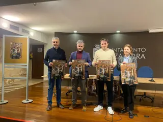 Roberto Ariza, Israel López, Óscar Antón y Laura Huertos durante la presentación