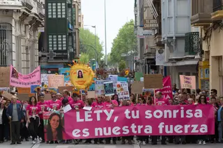 Manifestación en memoria de Leticia Rosino y para pedir un endurecimiento de la Ley del Menor el pasado 2018 en Zamora
