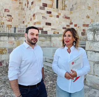 Los portavoces de Zamora Sí en el mirador de San Cipriano