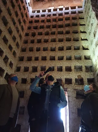 Imagen del interior de un palomar en la provincia de Zamora