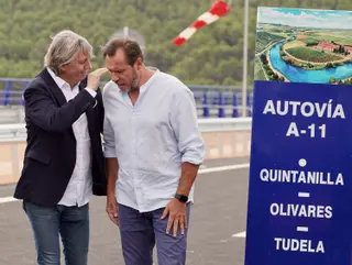 Eduardo Margareto / ICAL . El ministro de Transportes y Movilidad Sostenible, Óscar Puente, preside la puesta en servicio de dos nuevos tramos de la Autovía del Duero, A-11, entre Tudela de Duero y Quintanilla de Arriba, en la provincia de Valladolid