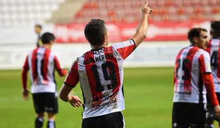 Adri Herrera celebra una diana ante Unionistas FOTO ZAMORA CF