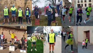 Participantes del CD Zamora Corre durante el fin de año