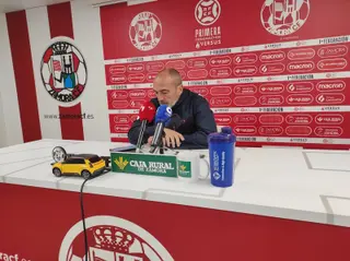 Juan Sabas después de la victoria frente a Bilbao Athletic