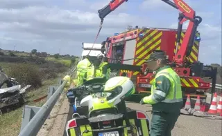 Accidente ocurrido en la N 122. Archivo