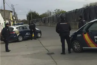 Imagen de archivo de la Policía Nacional en el entorno del barrio de Las Llamas